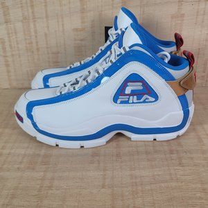 FILA Grant Hill 2 White Vapor Blue Basketball Shoes Mens Sizes 9.5, 10